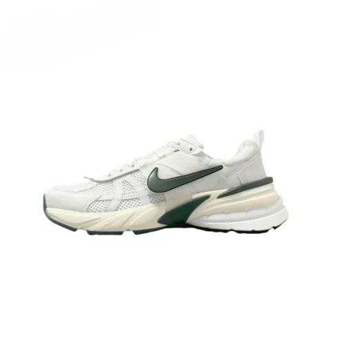 Nike V2K Run Unisex Comfort Fashion Low Top Light Weight Anti-slip and Wear-resistant Running Shoes White Green FD0736-101
